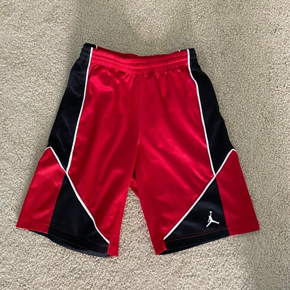 black and red gym shorts